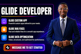 build a custom glide app, glide mobile app, glide database app developer