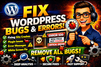 fix bugs and errors in your wordpress website