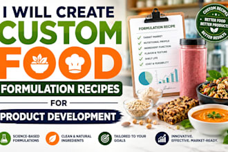 create custom food formulation recipes for product development