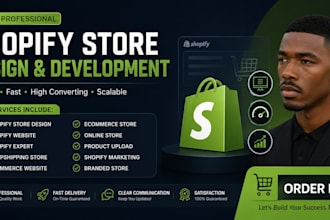 design and redesign modern shopify store, dropshipping store, online store, SEO