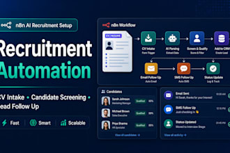 setup n8n ai recruitment automation for cv intake leads follow up n8n expert