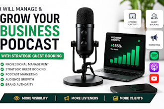 manage and grow your business podcast with strategic guest booking