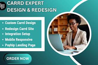 build carrd, carrd website, carrd landing page, redesign carrd