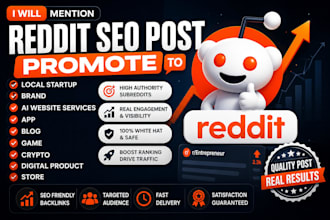 mention reddit seo post to promote local startup ai tools web app blog product