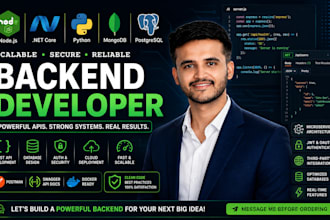 build a scalable backend API using nodejs, dotnet core, python