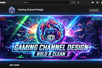 design a youtube logo and banner for your channel