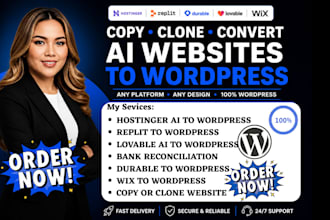 copy clone conert hostinger ai replit durable lovable or wix to wordpress