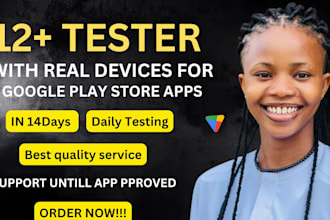 provide 12 tester for google play closed testing