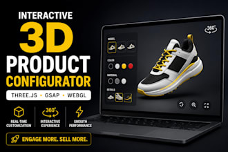 create an interactive 3d product configurator using threejs  gsap webgl