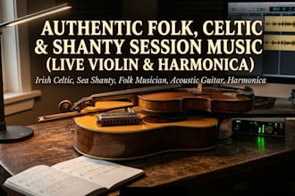 record professional sea shanty and irish celtic folk music session instruments