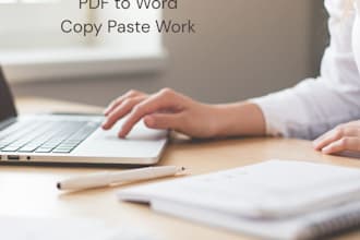 convert PDF to word and do copy paste work