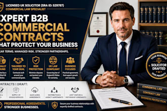 be your UK solicitor for expert b2b commercial contract drafting