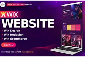 build wix website, redesign wix  website design, wix ecommerce wix websign