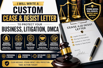 write a custom cease and desist letter to protect your business litigation dmca