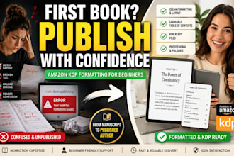help first time authors format and publish on amazon KDP