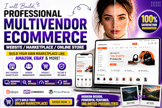 build professional multivendor ecommerce website marketplace online store