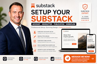 setup substack account substack newsletter substack publication design workflow