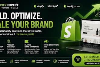 shopify store design and redesign klaviyo product research and store ads