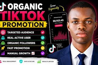 manage tiktok marketing and promotion for organic follower growth