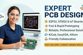 design a professional pcb for esp32 stm32 or arduino in 24 hours