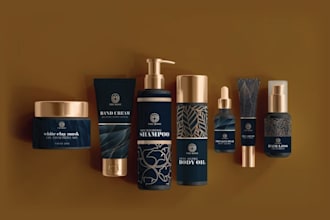 design cosmetic product branding label logo box packaging