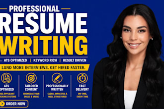flawlessly write an ats optimized resume CV and linkedin profile in 12 hrs