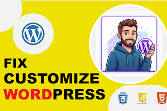 fix wordpress website issues and customise it