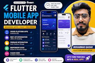 develop flutter mobile app with responsive UI
