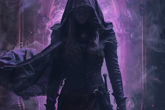 create a fantasy book cover, thriller book cover