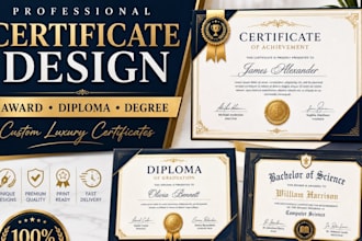 design award certificate diploma certificate custom certificate degree education