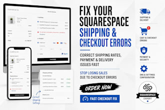 fix squarespace checkout showing wrong shipping options, fix squarespace website
