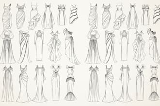 draw fashion illustration sketch clothing design for women