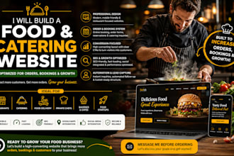 build catering website with booking and food ordering system
