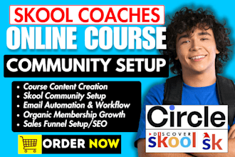 design a structured skool coaching community with onboarding, membership system