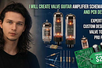 create a valve guitar amplifier schematics and pcb design