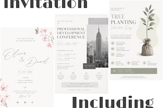 do an invitation card, business card for you