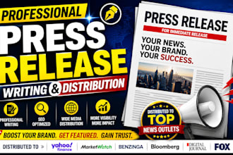 write and publish press releases for maximum exposure