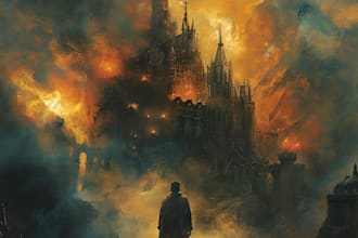 draw a fantasy book, thriller book cover for you