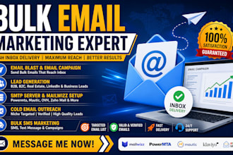 bulk email list, email marketing, lead generation and cold email outreach