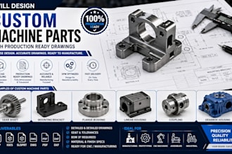 design custom machine parts with production ready drawings
