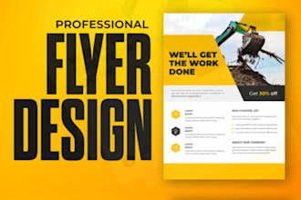 design professional business flyer, brochure and poster design for print ready