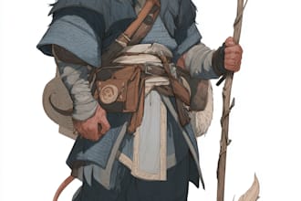 create fantasy character design, game concept art