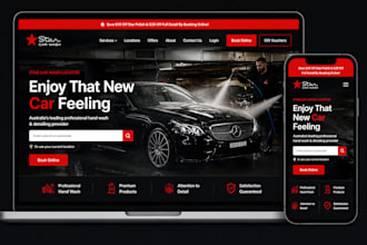 build car detailing website car wash mobile detailing auto repair website