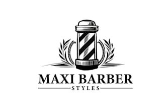 design looks nice existing barber salon logo