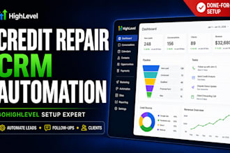 setup gohighlevel CRM automation for credit repair businesses