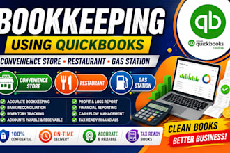 do convenience store restaurant, gas station account and bookkeeping using qbo