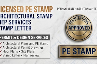 licensed pe stamp, pennsylvania pe stamp, washington pe stamp, texas pe stamp