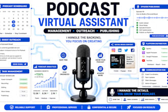 be your podcast virtual assistant for podcast management and outreach