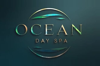 design monogram ocean day spa brand logo