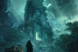 make a fantasy book cover, thriller book cover design